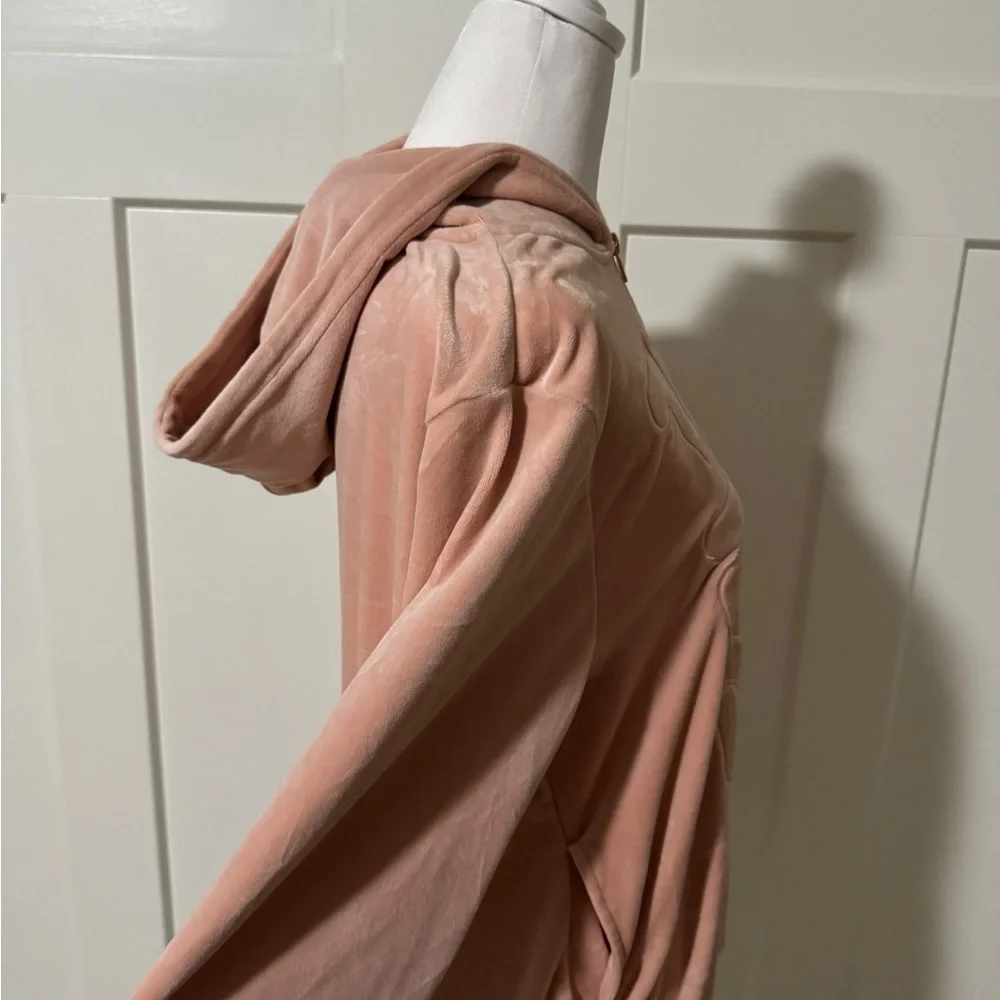 NWOT Fila Womens Velour Quarter Zip Hoodie Misty Rose Small - Picture 7 of 8
